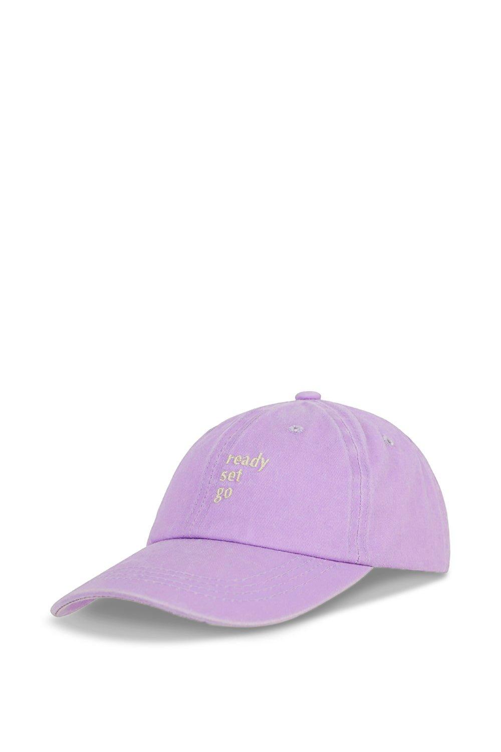 READY SET GO Бейсболка с мытой отделкой My Accessories London, фиолетовый оригинальная кепка с вышивкой bmw новая спортивная кепка bmw бейсболка кепка для гольфа