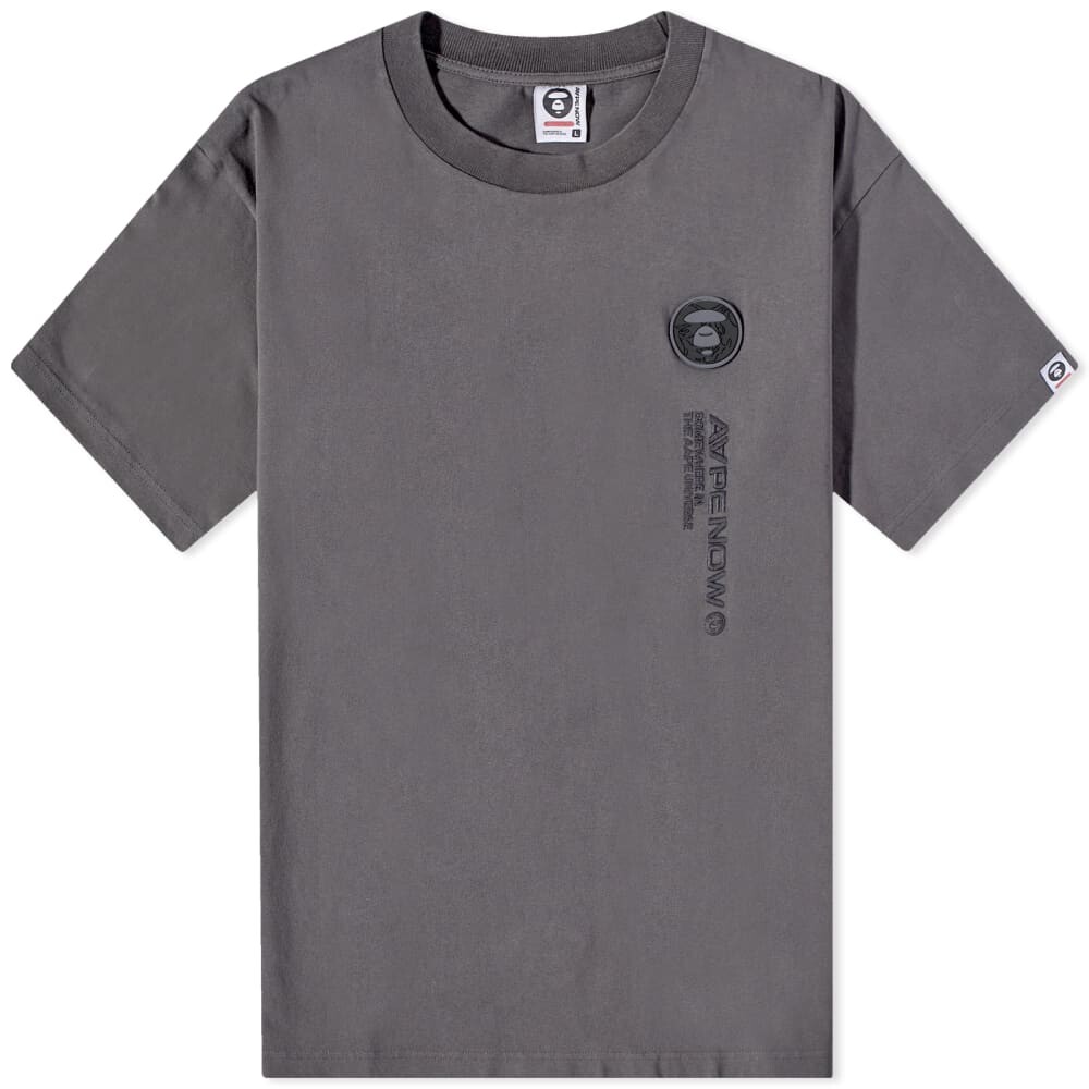 

Футболка с мытым силиконовым значком AAPE Now, черный
