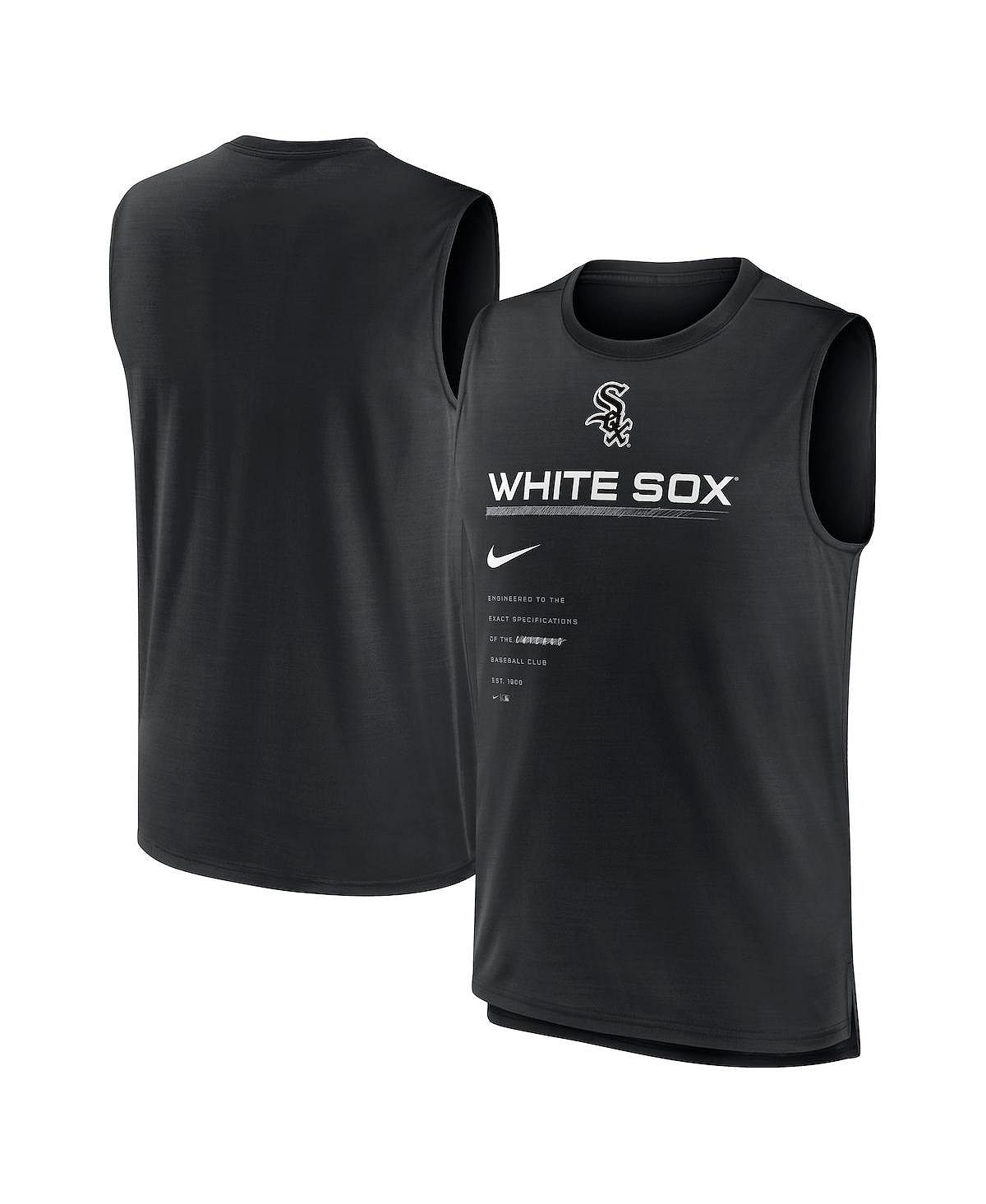 Мужская черная майка Chicago White Sox Exceed Performance Nike printio футболка wearcraft premium slim fit chicago white sox