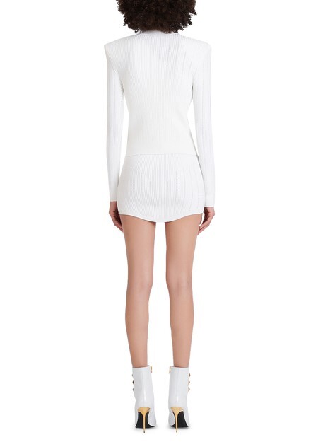 

Вязаный кардиган с золотыми пуговицами. Balmain
