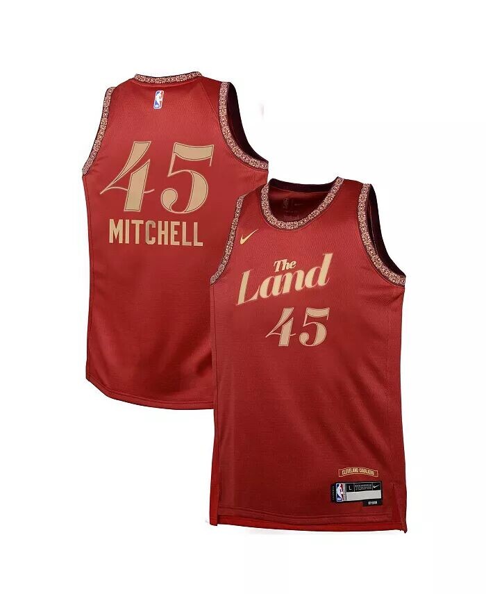 

Реплика Джерси Swingman Big Boys Donovan Mitchell Wine Cleveland Cavaliers 2023/24 - City Edition Nike, фиолетовый