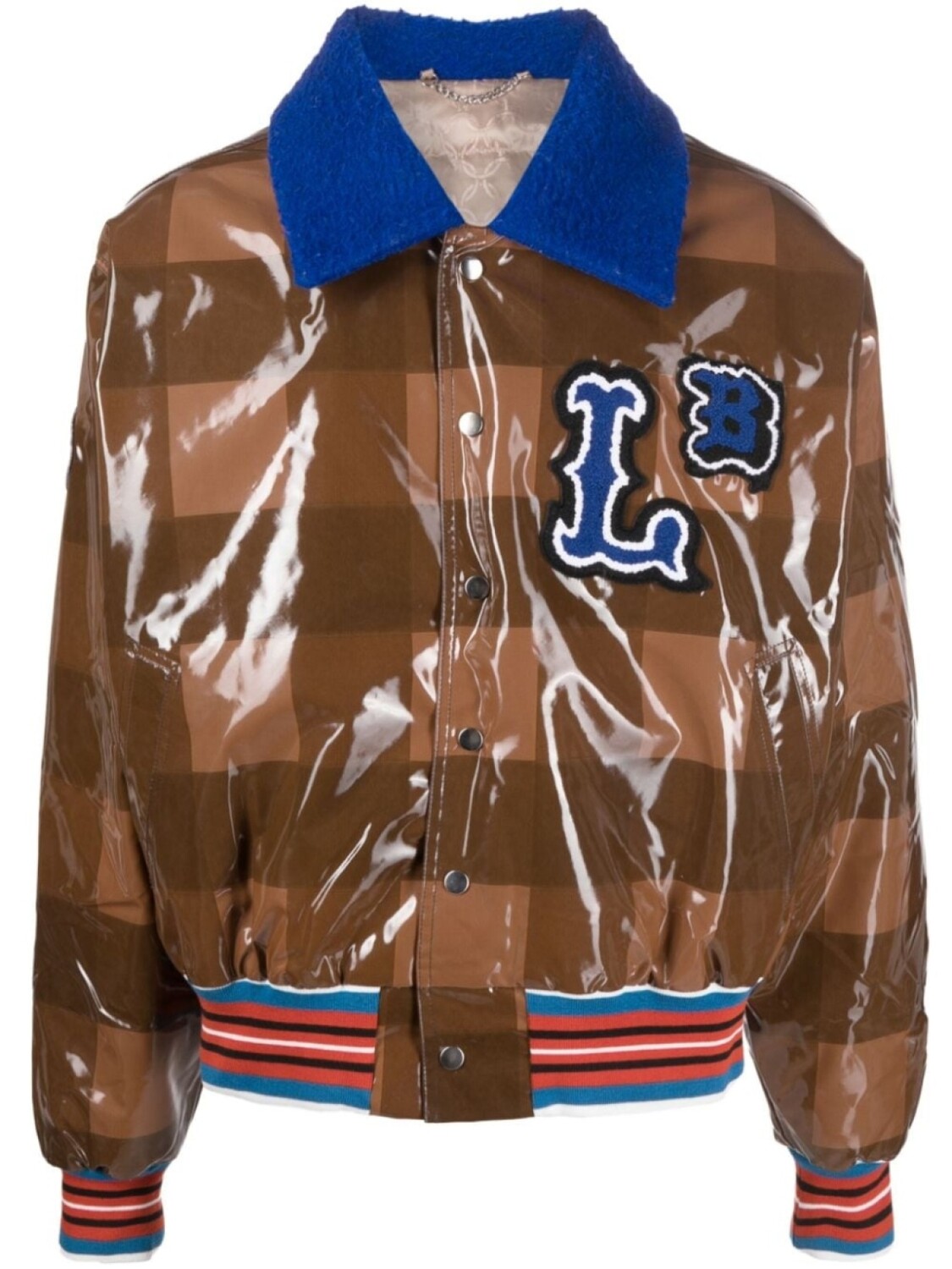 

Charles Jeffrey Loverboy бомбер в клетку, коричневый