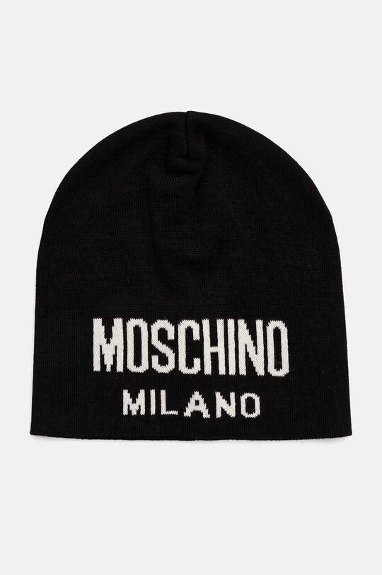 

Шерстяная шапка Moschino, черный