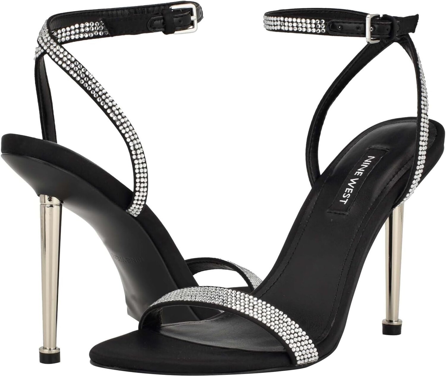 

Босоножки Reina Rhinestone Nine West, цвет Black Satin