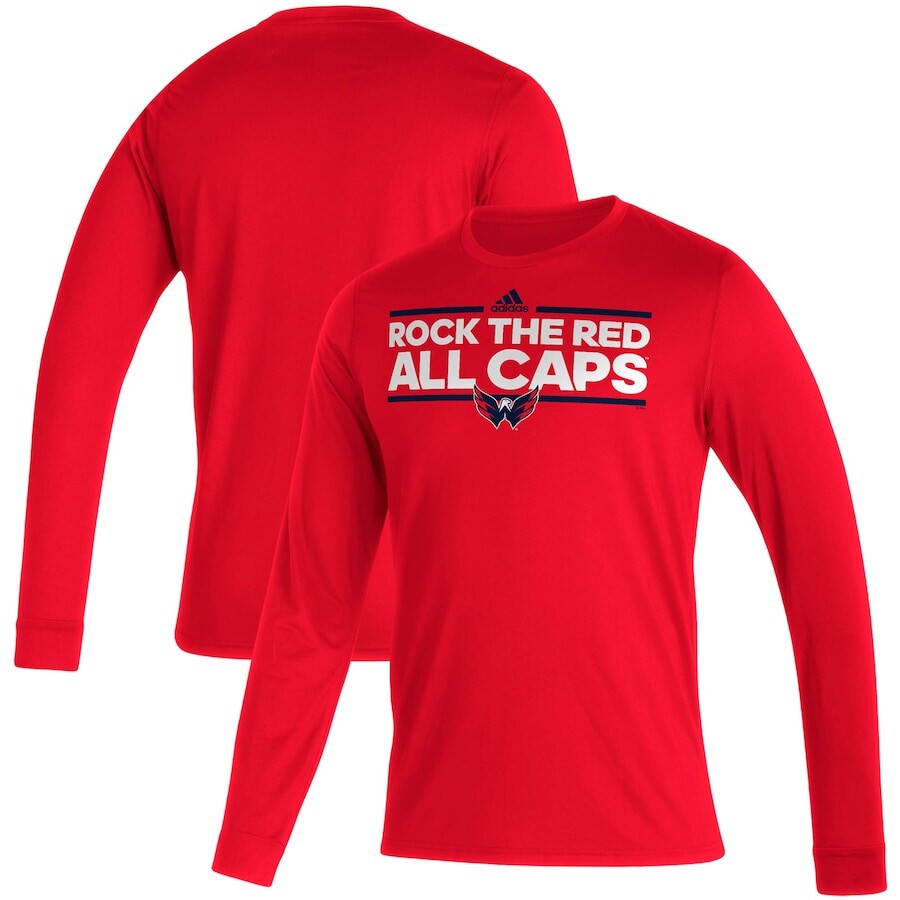 

Футболка с длинным рукавом adidas Washington Capitals, красный