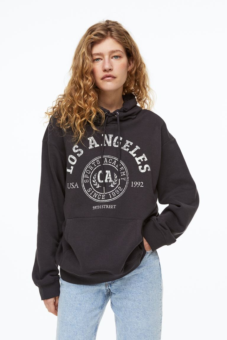 

Толстовка с капюшоном H&M, темно-серый/лос-анджелес