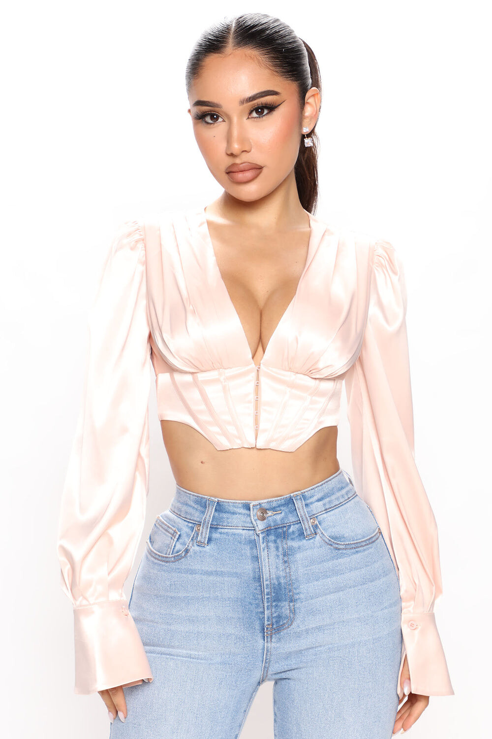 

Блузка Fashion Nova 74907F, шампанское