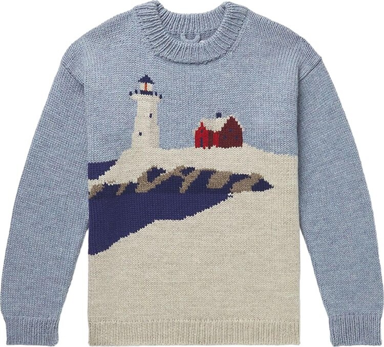 

Свитер Bode Highland Lighthouse Sweater 'Multicolor', разноцветный, Серый