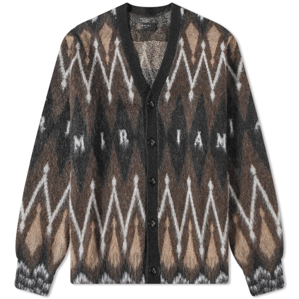 

Джемпер AMIRI Argyle Mohair Cardigan, Серый