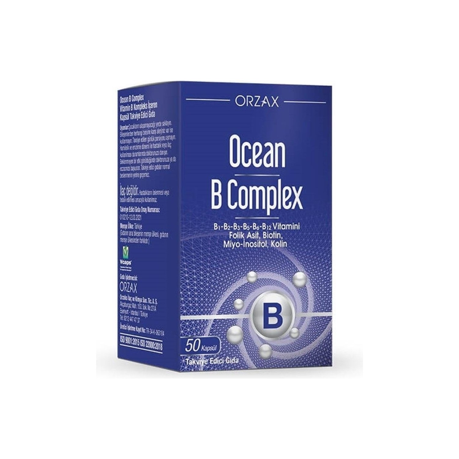 Пищевая комплексная добавка Ocean Orzax B, 50 капсул
