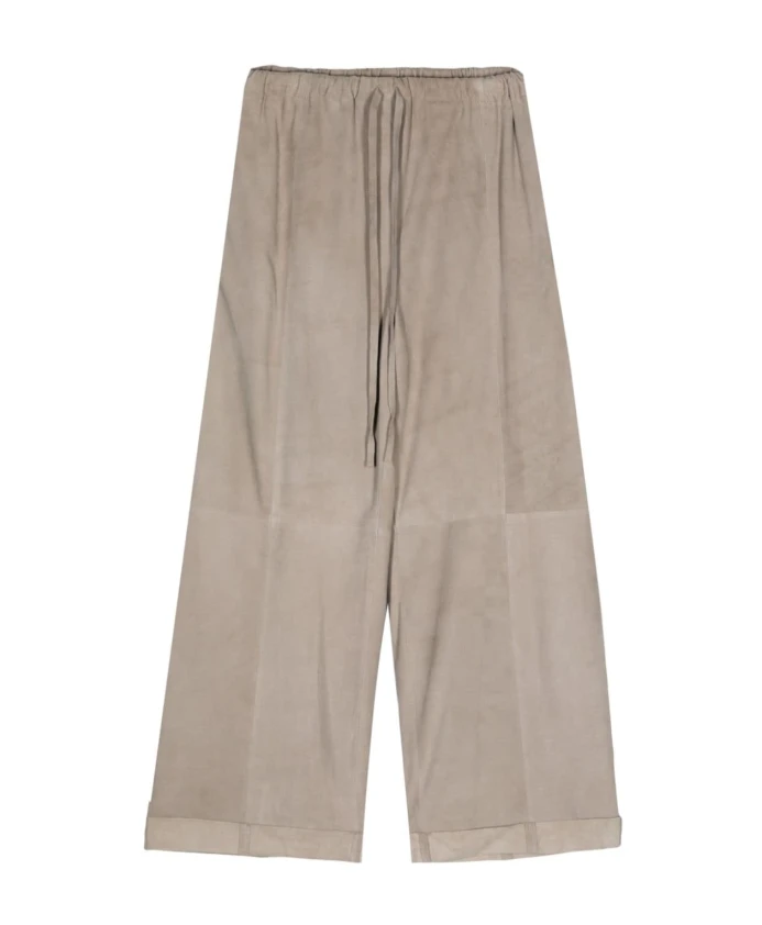 

Замшевые брюки прямого кроя Alysi, серый