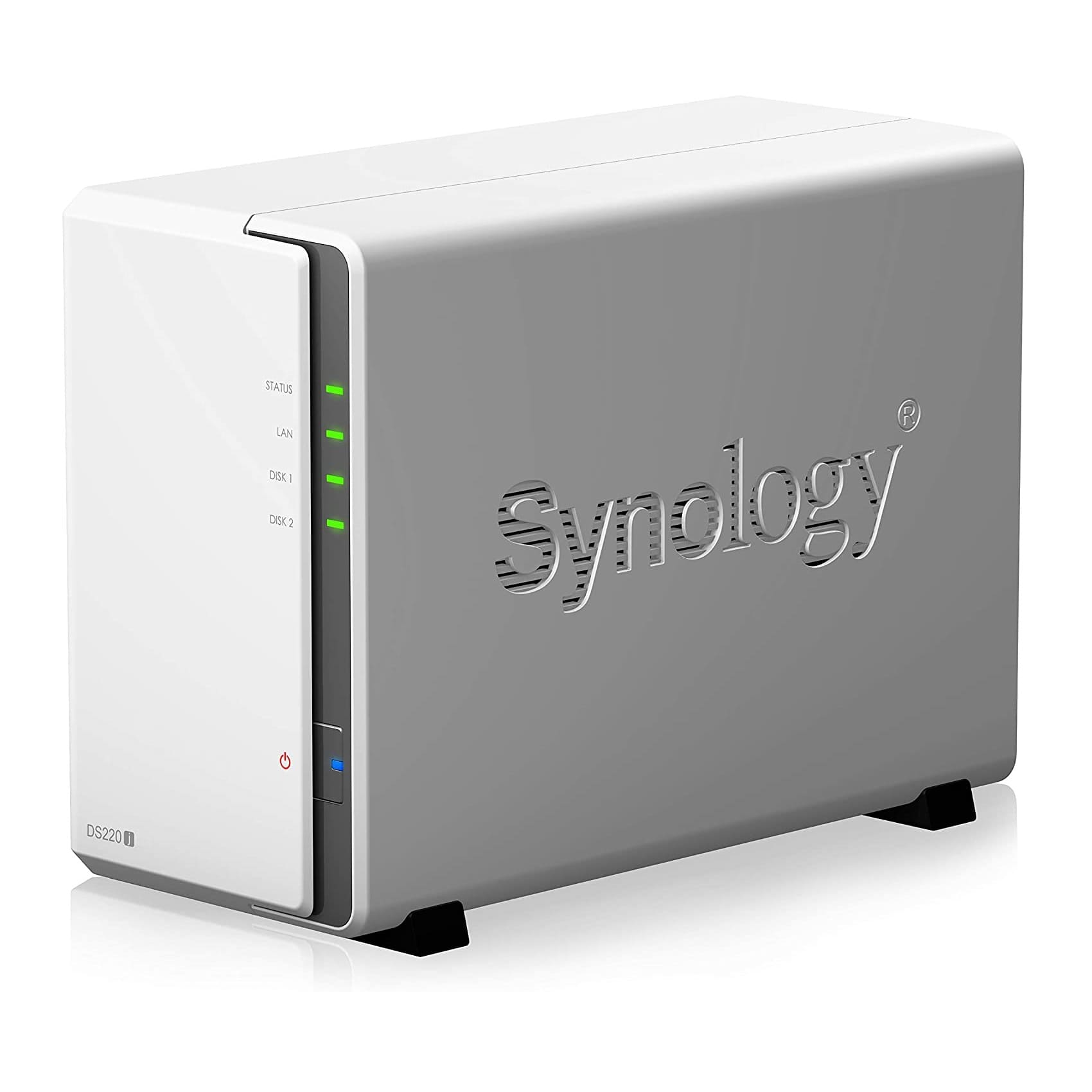 Сетевое хранилище Synology DiskStation DS220j, 2 отсека, без дисков, белый  – купить из-за границы через сервис «CDEK.Shopping»