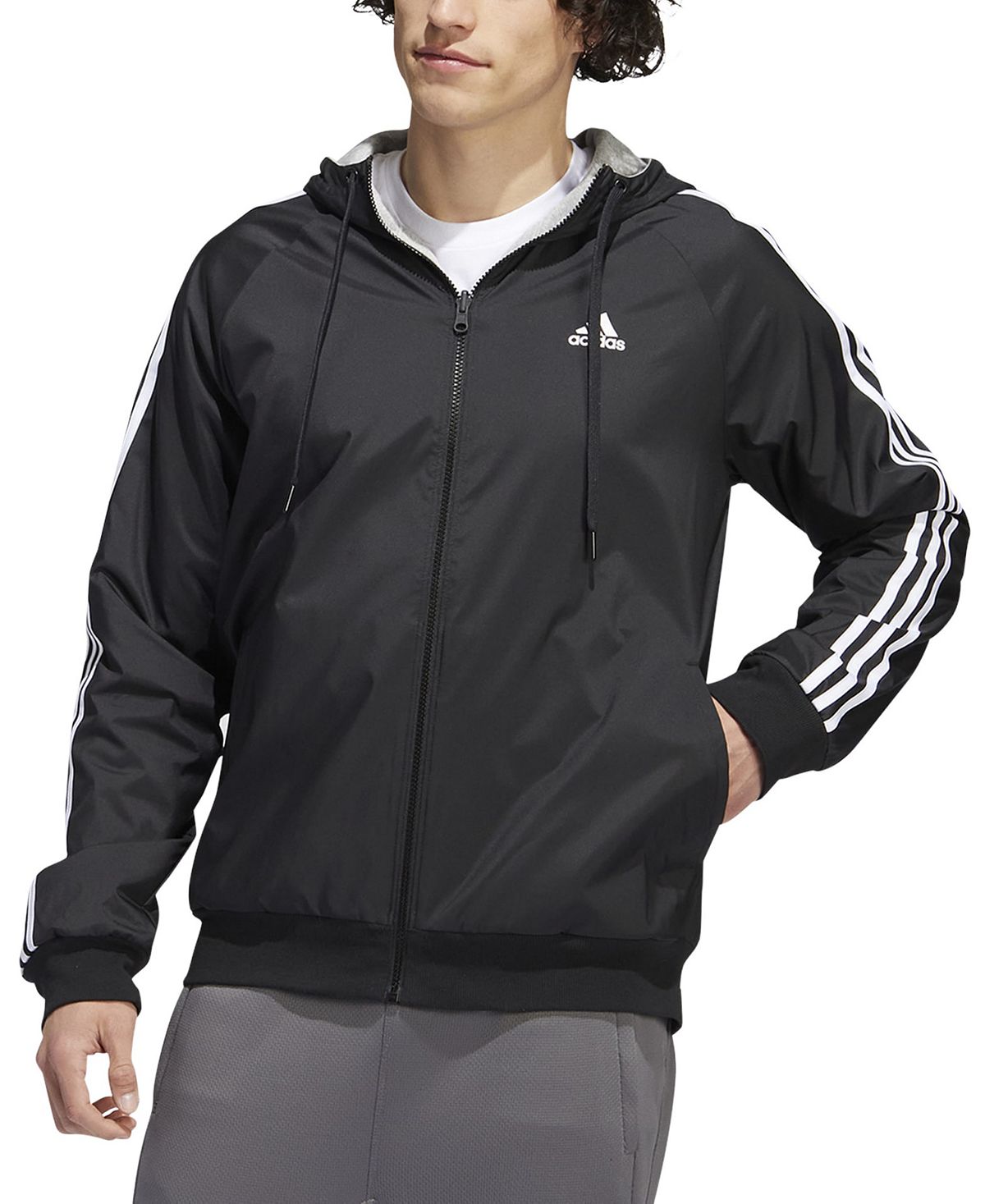 Мужская куртка Adidas Balance Reversible Stripe Logo, черный