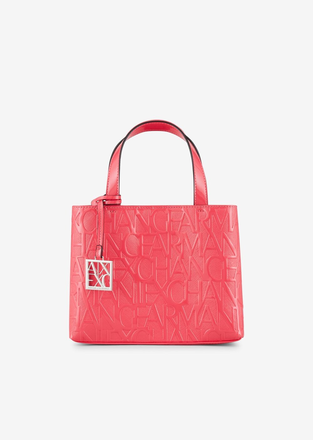 

Маленькая сумка-тоут с тиснением Armani Exchange, фуксия