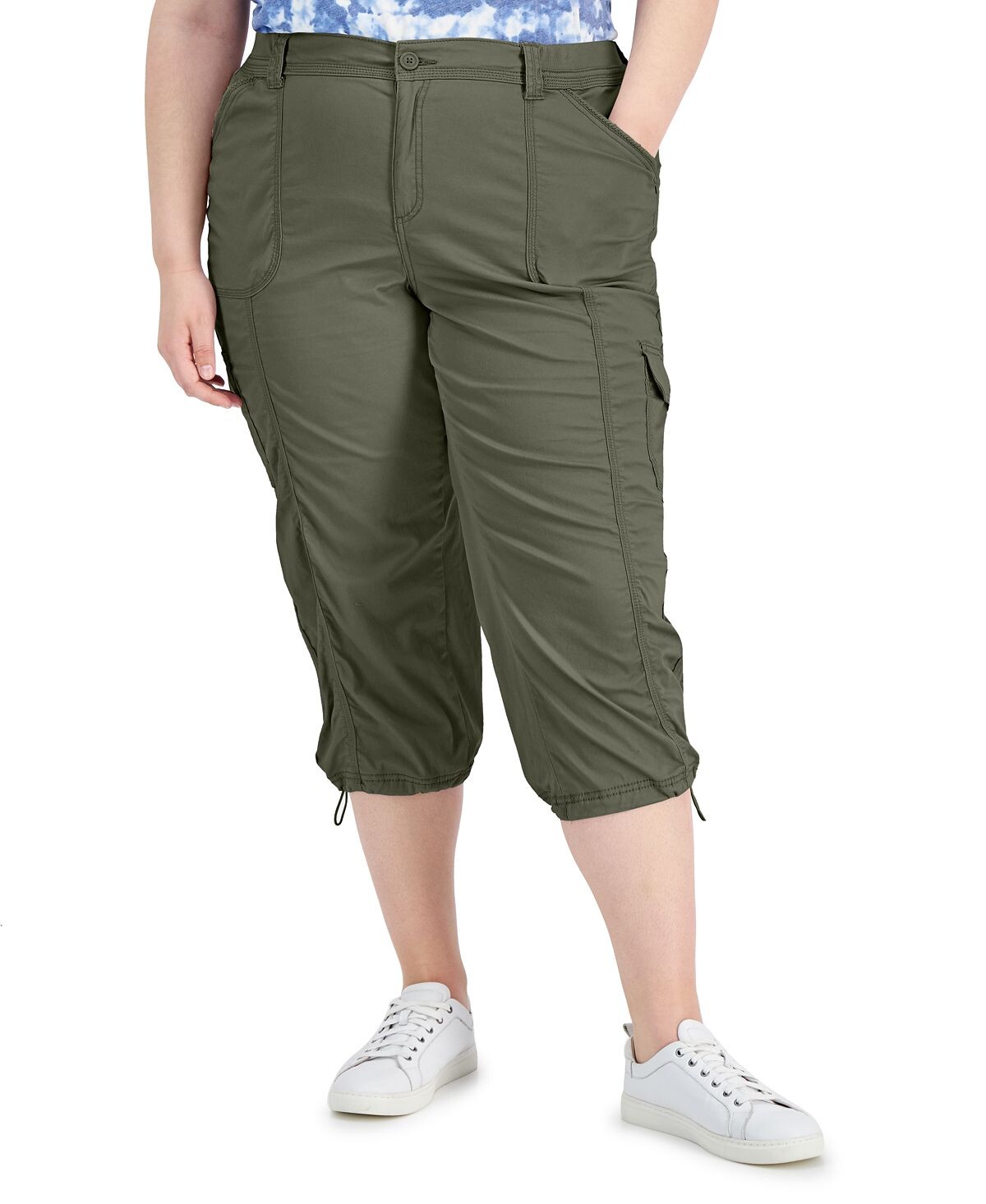 

Брюки-капри больших размеров с эластичным краем, созданные для macy's Style & Co, мульти