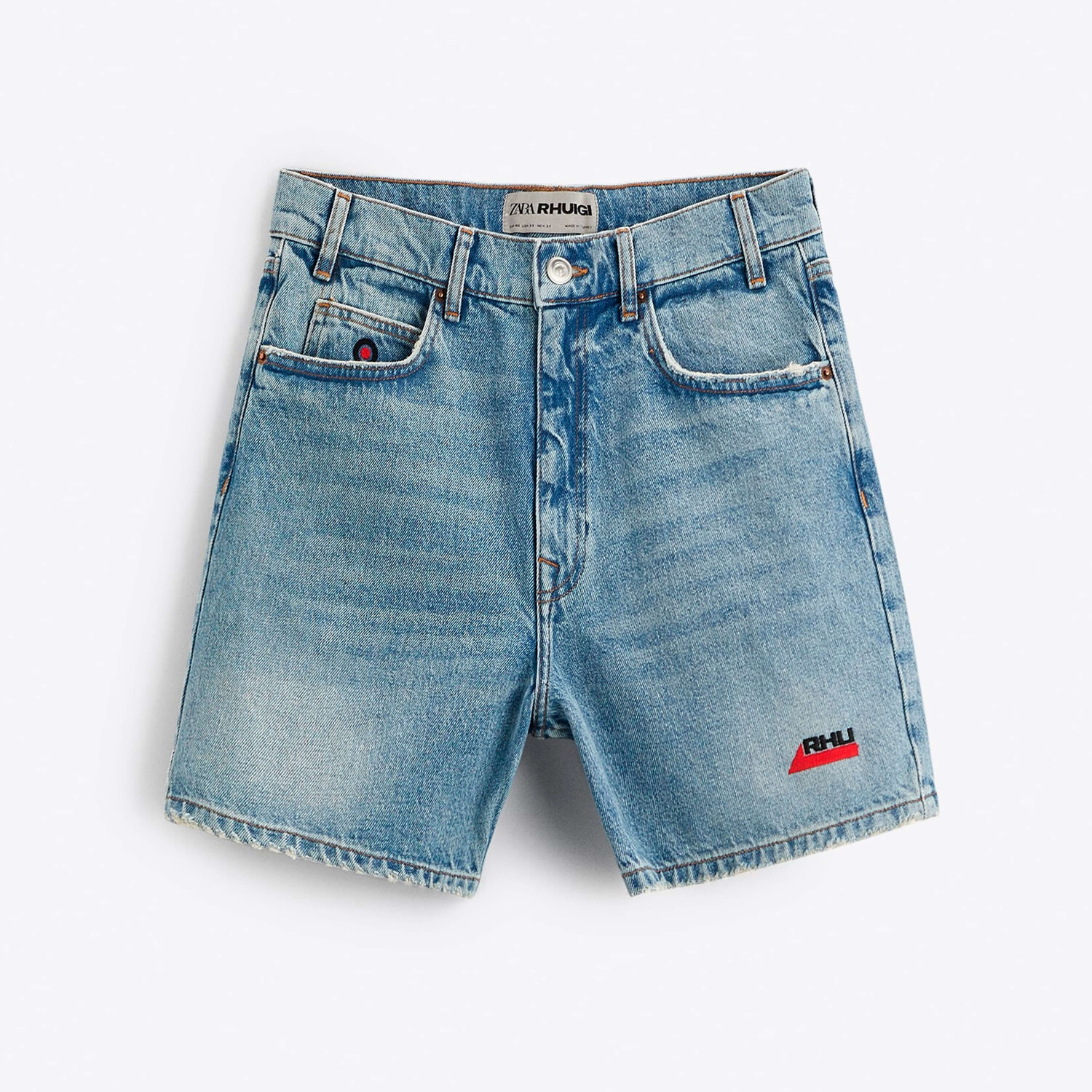 

Шорты Zara Denim X Rhuigi - Limited Edition, голубой