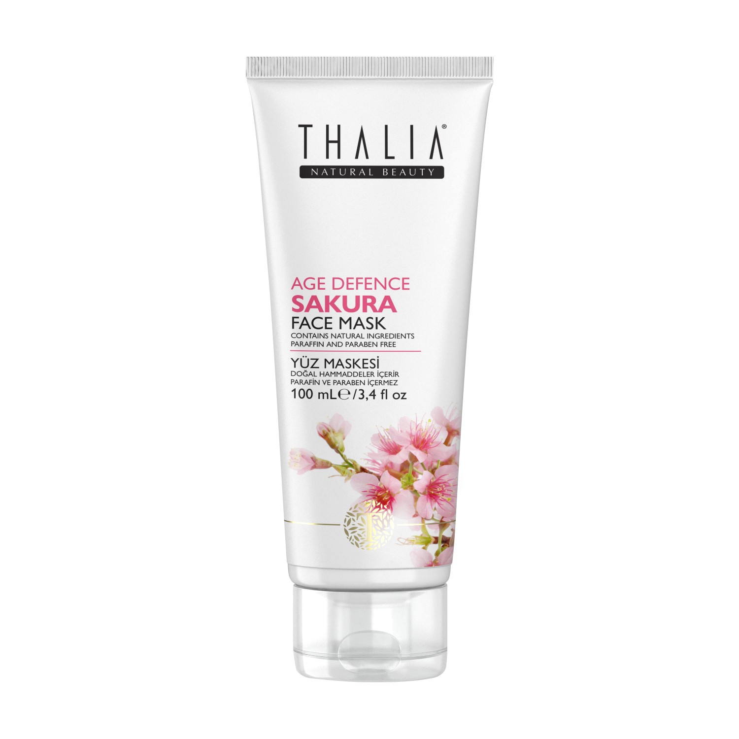 Маска антивозрастная для лица Thalia Sakura с эссенцией, 100 мл маска глиняная для лица thalia natural beauty caviar renewing 15 мл