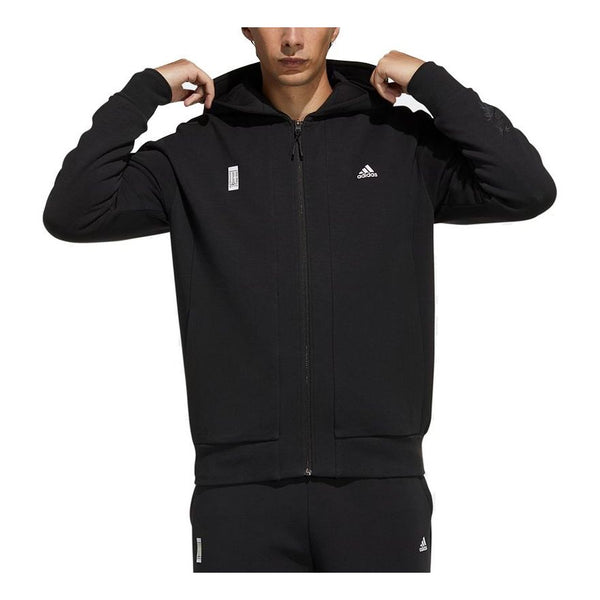 цена Куртка Men's adidas Wj Kn Gbl Jkt Martial Arts Series Sports Stylish Hooded Logo Jacket Black, мультиколор
