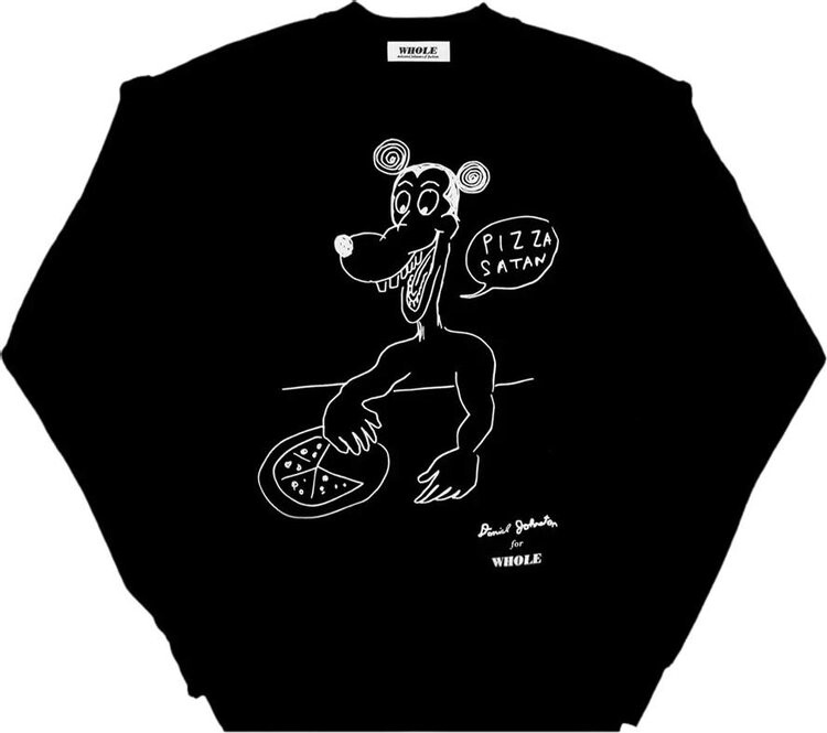 

Толстовка WHOLE Pizza Satan Crew 'Black', черный