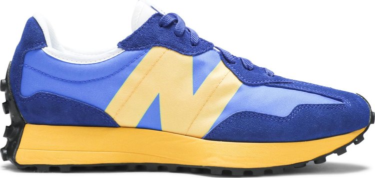 Кроссовки New Balance 327 'Marine Blue Yellow', синий - фото