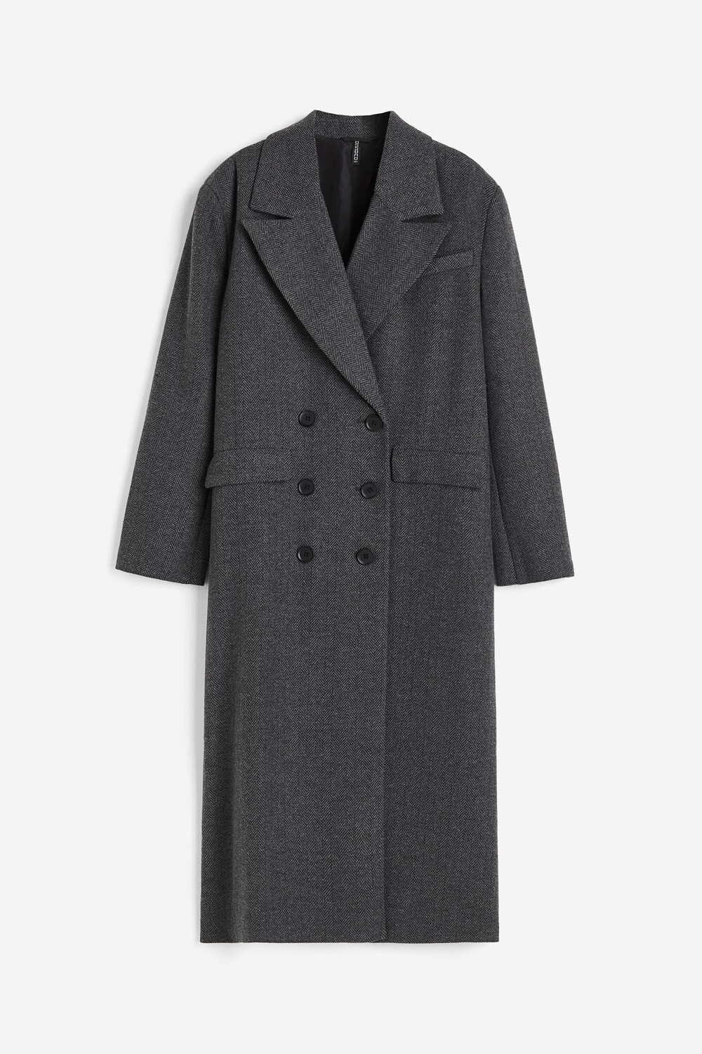 

Пальто H&M Double-breasted Twill, темно-серый