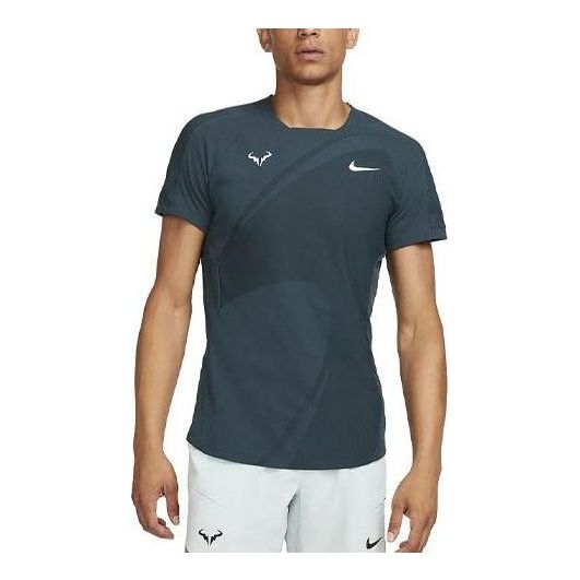 Футболка Nike Dri-Fit Rafa Short-Sleeve Tennis T-Shirts 'Deep Jungle', цвет deep jungle/white