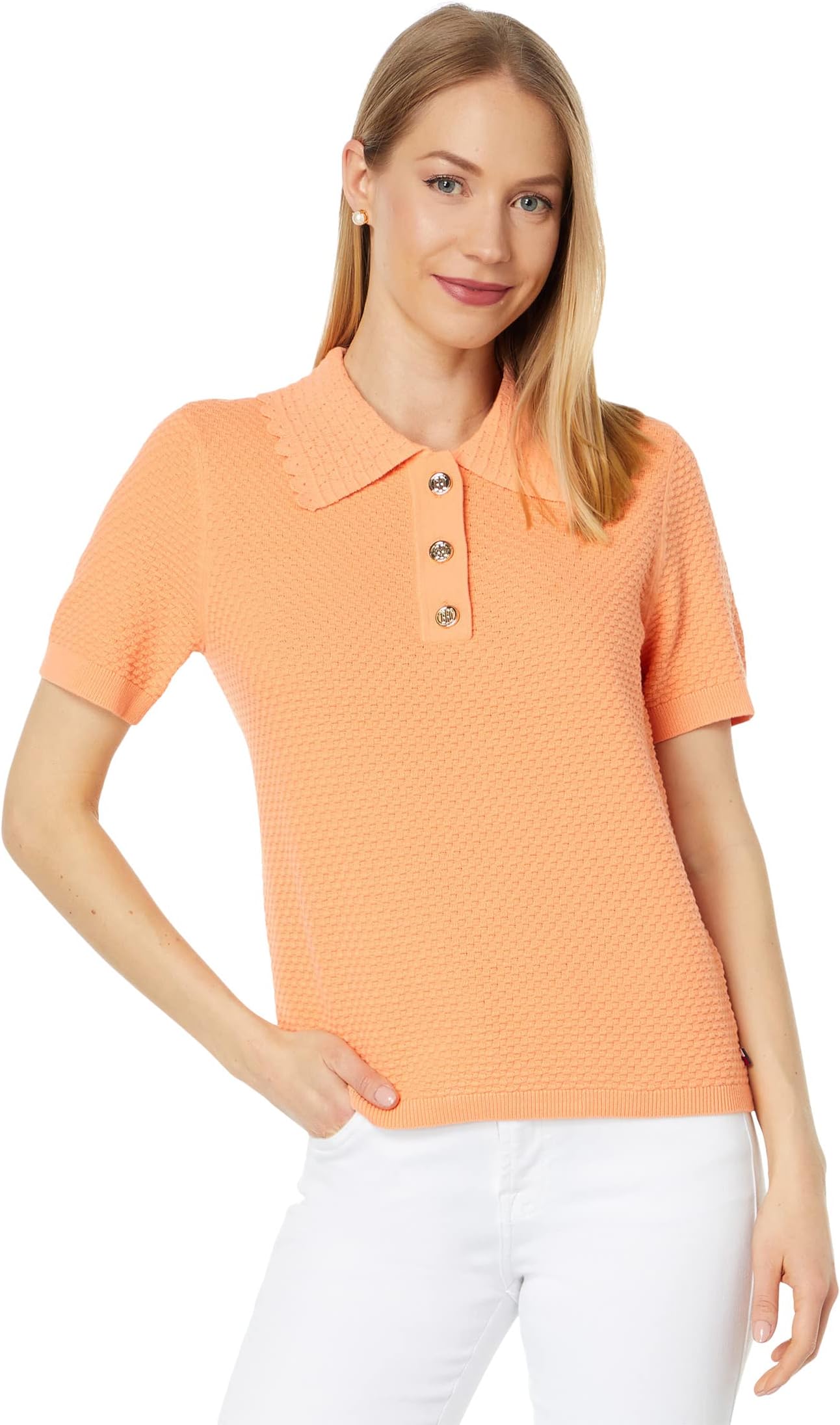 Рубашка-поло Scallop Edge Polo Tommy Hilfiger, цвет Coral Reef kelkay pot toppers coral reef 1kg
