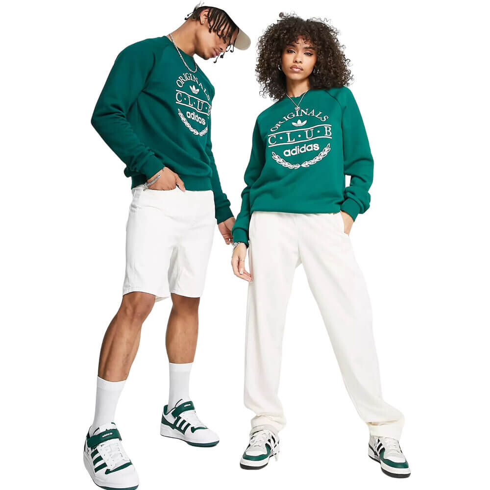 

Свитшот Adidas Originals 'Sports Resort' Club With Front Graphics, зеленый