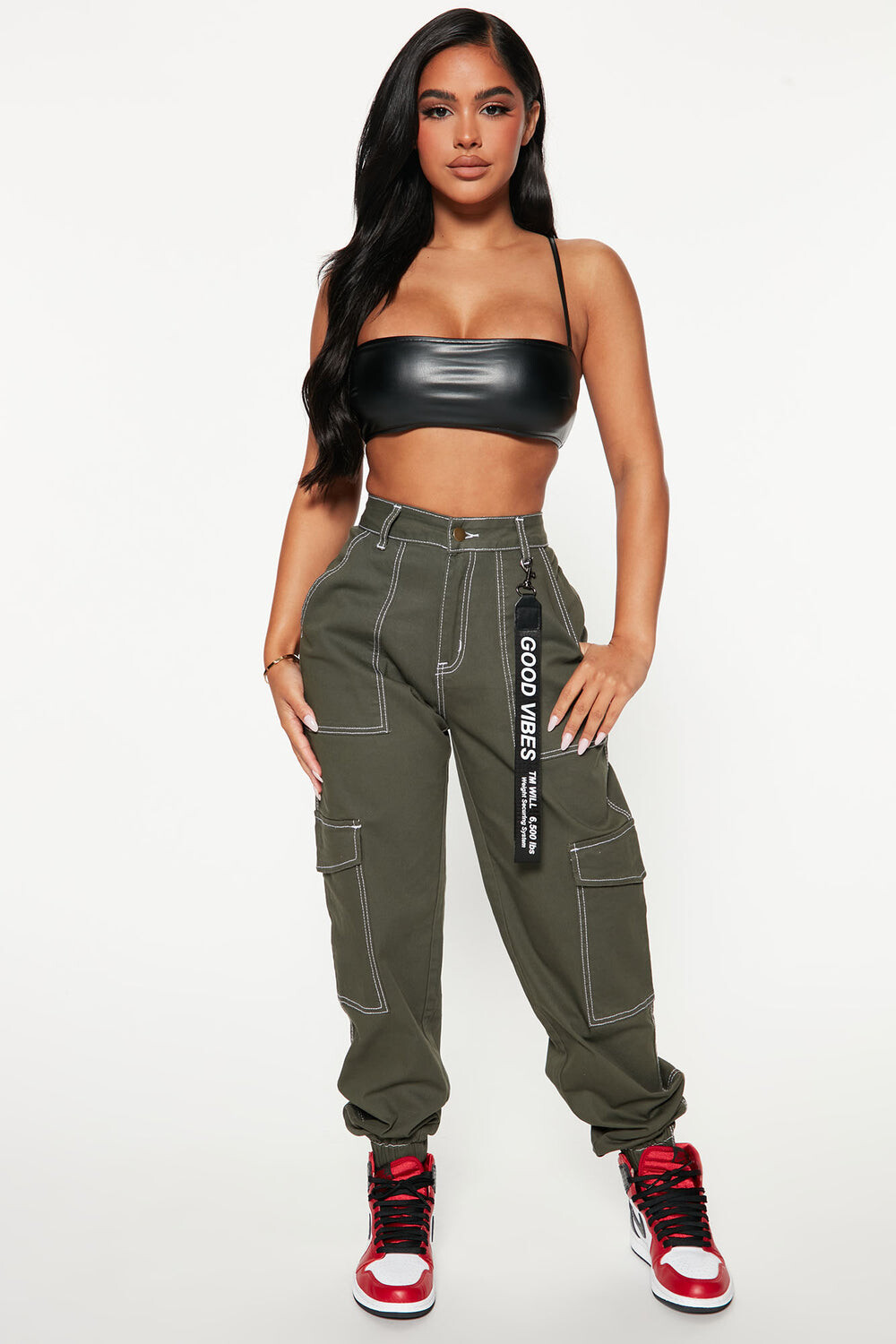 

Брюки карго Fashion Nova RJJ20379FN, оливковый