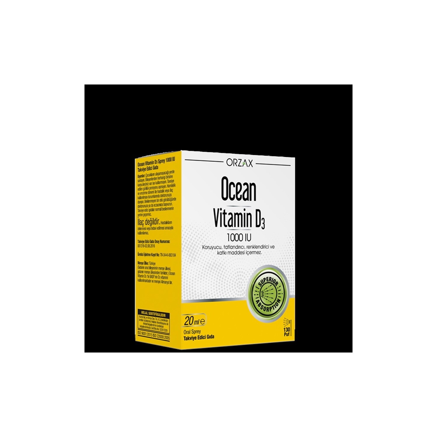 цена Спрей витамин D3 Orzax Ocean 1000 МЕ, 20 мл