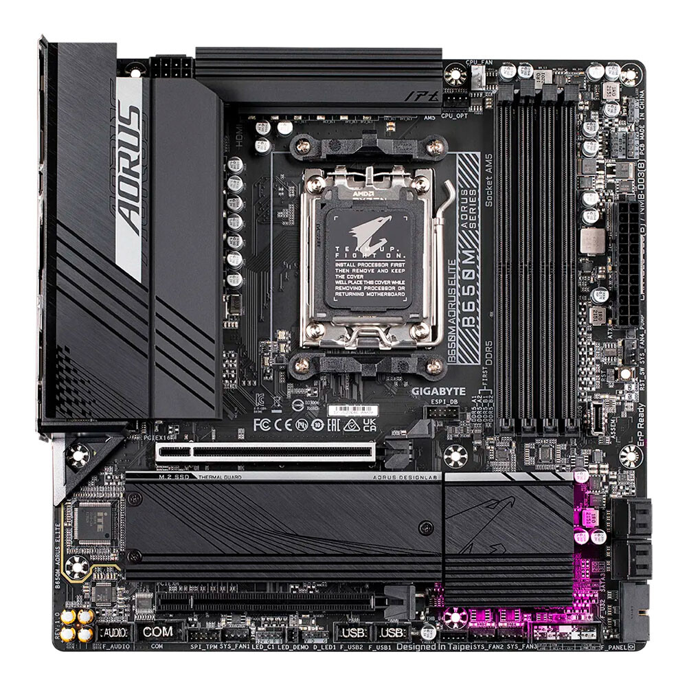 Материнская плата Gigabyte B650M AORUS ELITE, AM5, DDR5 материнская плата gigabyte b650e aorus master am5 ddr5 wi fi