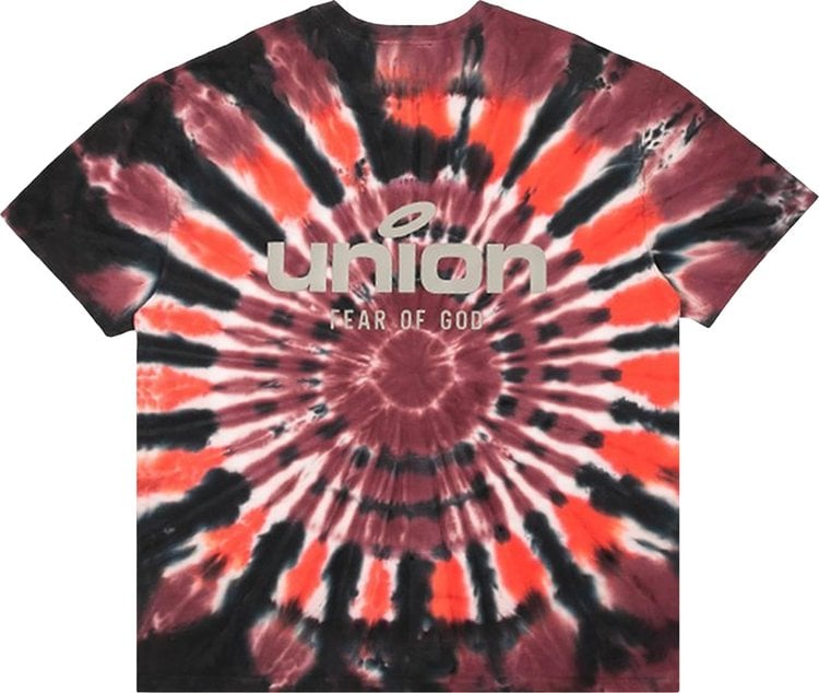 Футболка Fear of God Essentials x Union Vintage T-Shirt 'Multicolor Tie-Dye', разноцветный - фото