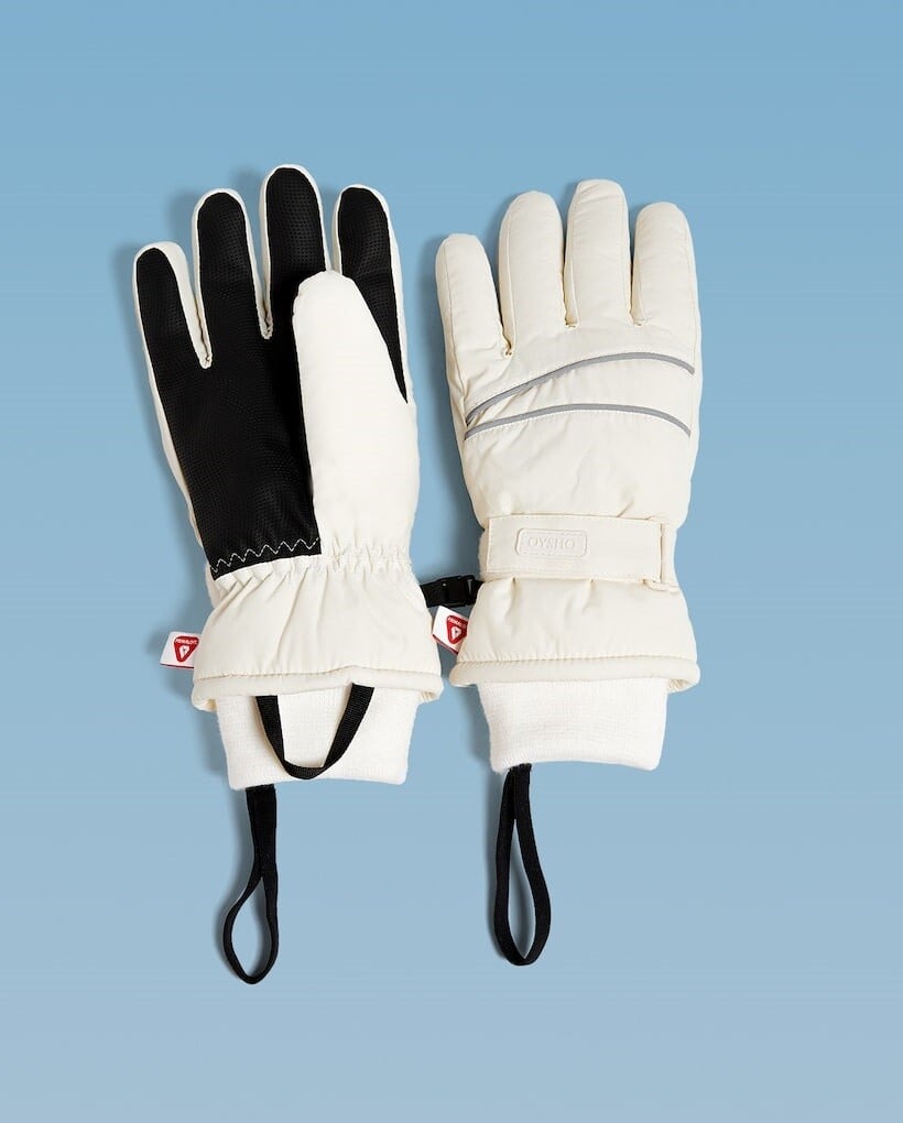 

Лыжные перчатки Oysho Primaloft Ski Touch, белый