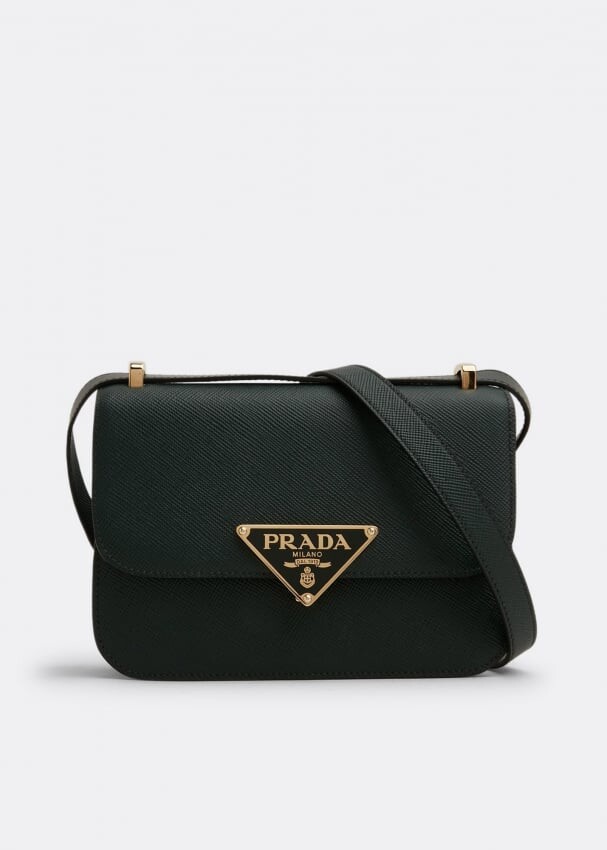 

Сумка PRADA Leather shoulder bag, зеленый