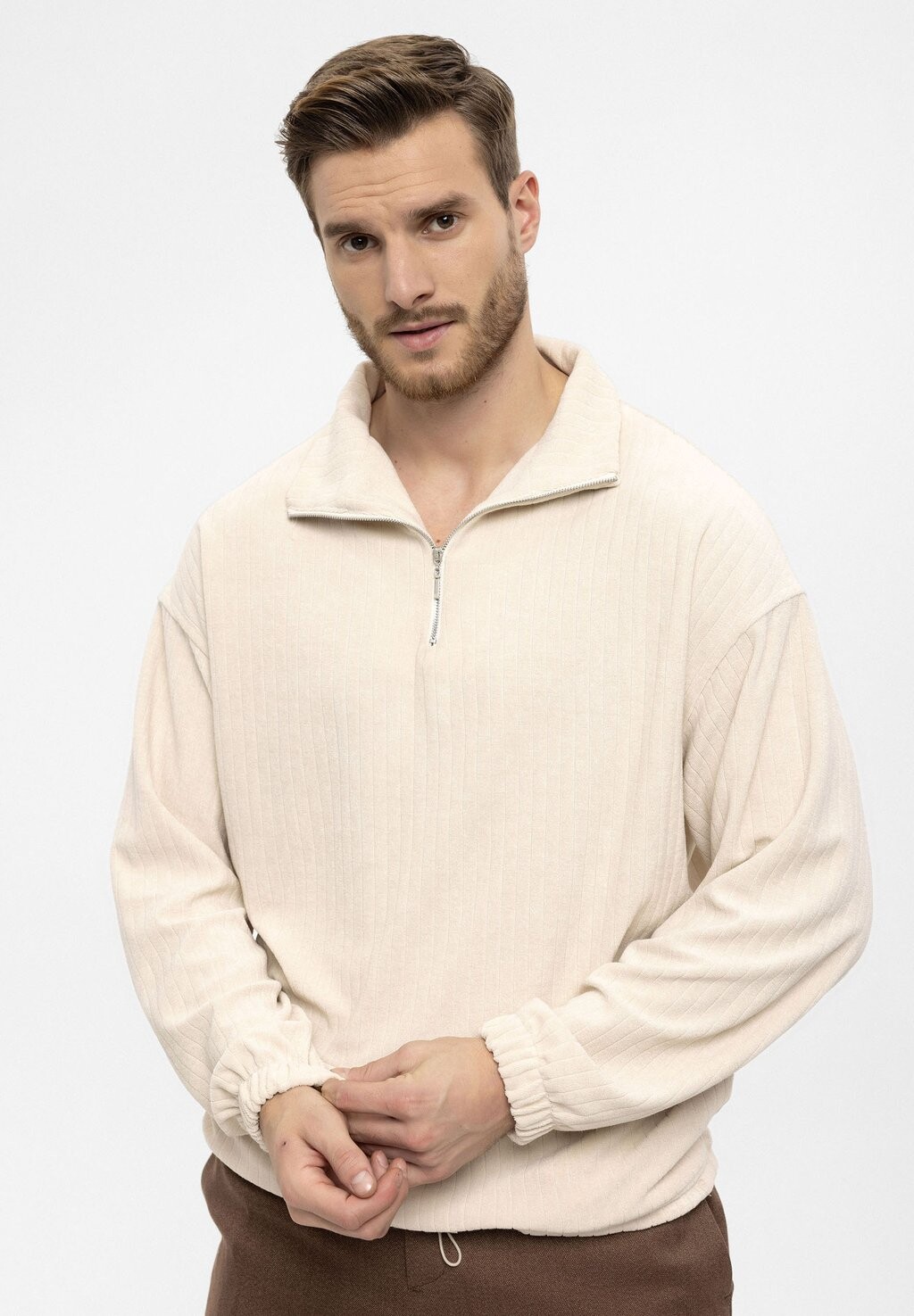 

Флисовая толстовка High Neck Antioch, бежевый
