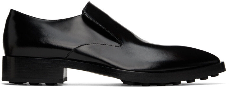 

Черные лоферы из телячьей кожи Jil Sander, Черный