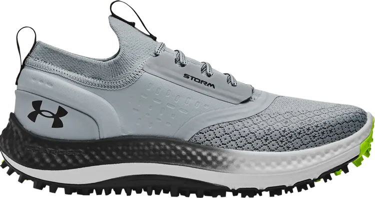 

Бутсы Under Armour Charged Phantom Spikeless Golf Harbor Blue Lime, синий