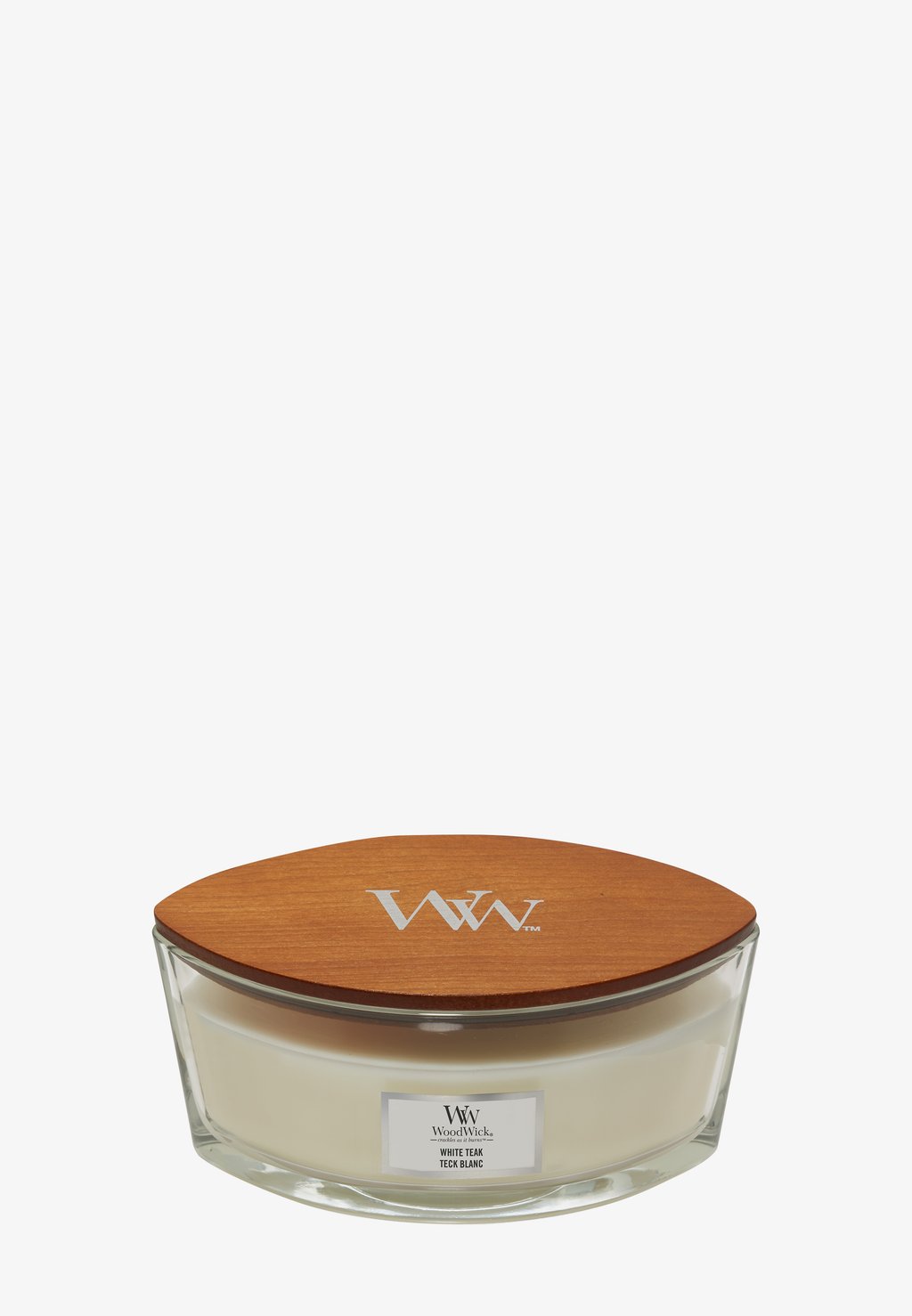 Ароматическая свеча Ellipse Jar White Teak Woodwick, белый ароматическая свеча ellipse jar white teak woodwick белый