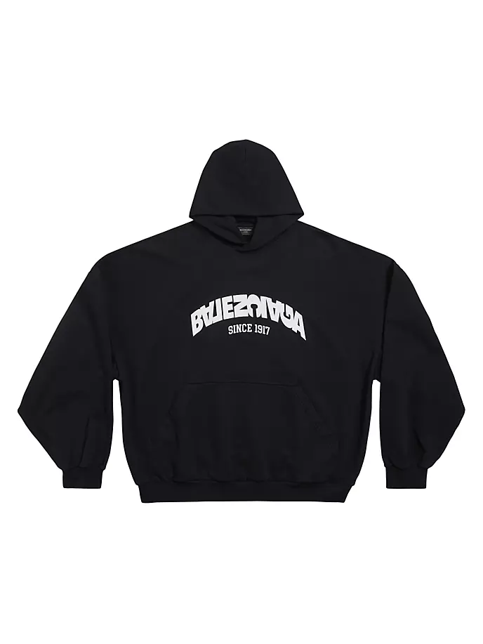 

Толстовка большого размера с круглым отворотом назад Balenciaga, черный