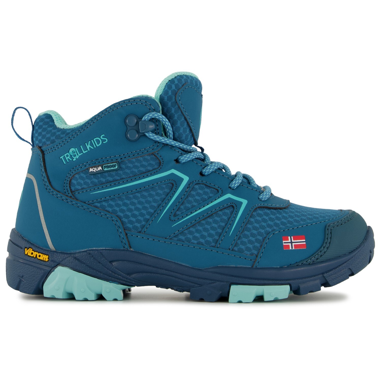 

Ботинки для прогулки Trollkids Kid's Skarvan Hiker Mid, цвет Glacier Green