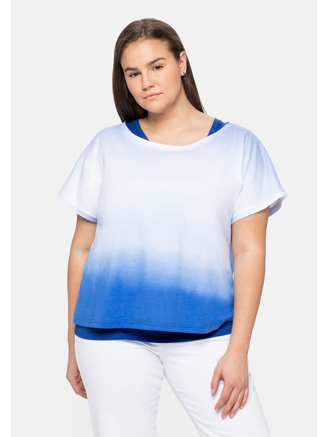 

Топ sheego Shirt, королевский синий