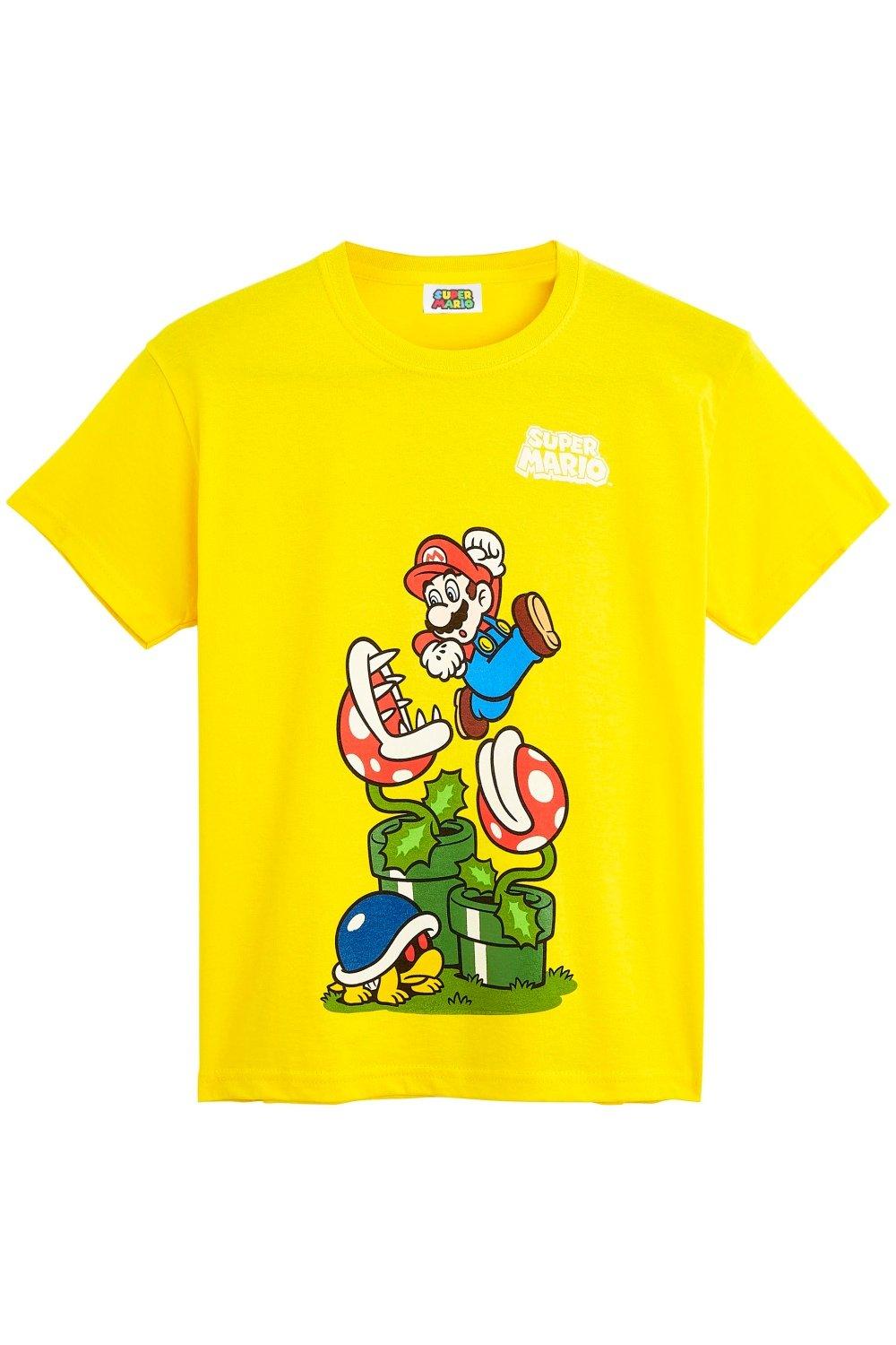 цена Желтая футболка с коротким рукавом Super Mario, желтый