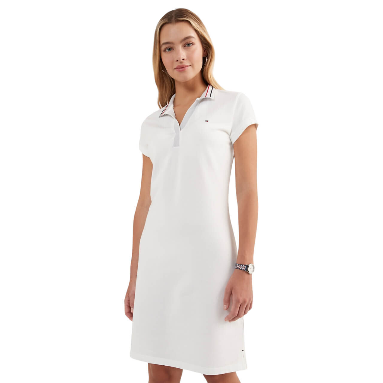 

Платье-поло Tommy Hilfiger Slim Fit Tipped, белый