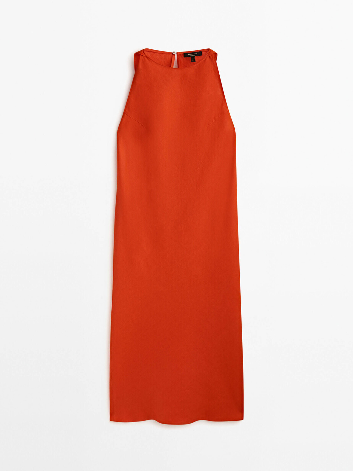 

Платье Massimo Dutti Linen Halter, коралловый