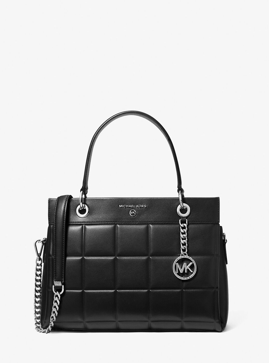 

Стеганая кожаная сумка Susan среднего размера Michael Kors, черный