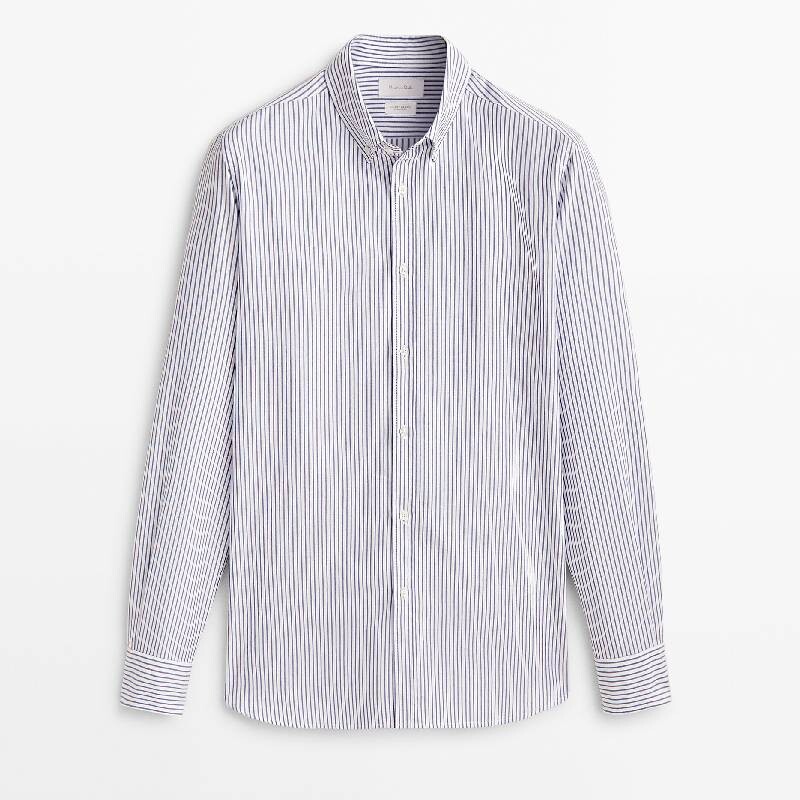 

Рубашка Massimo Dutti Regular-Fit Cotton, белый