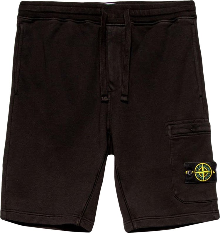 Шорты Stone Island Logo Patch Shorts 'Black', черный - фото