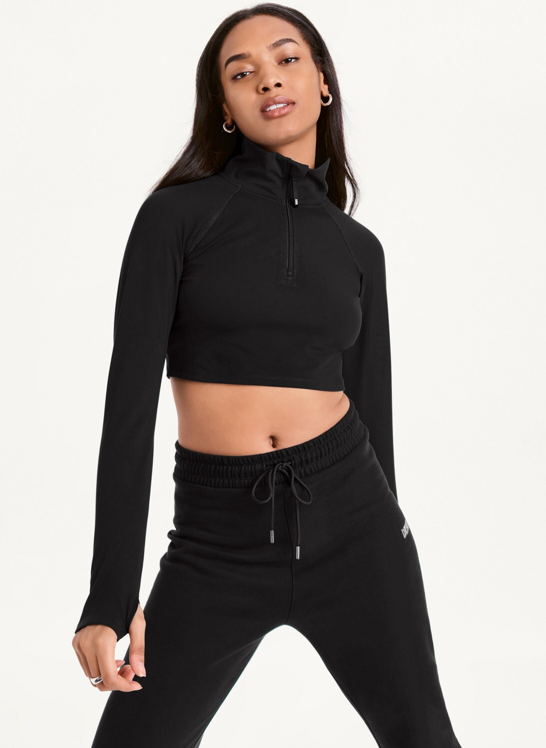

Пуловер укороченный с молнией в четверть Balance Quarter DKNY
