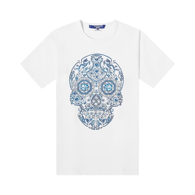 

Футболка Junya Watanabe Small Skull Head Tee 'White/Blue', белый