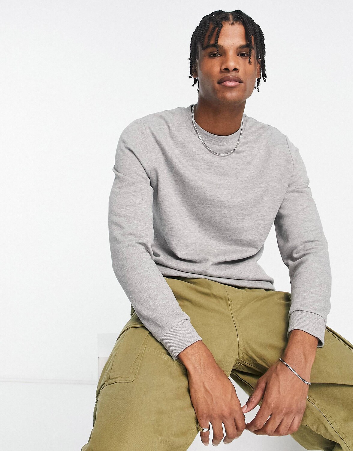 

Серая меланжевая толстовка ASOS DESIGN, Серый